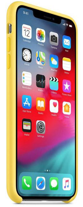 Чехол Silicone Case качество Lux для iPhone Xs Max желтый